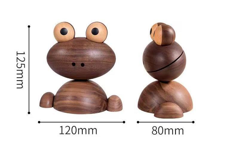 Hoongo frog essential oil spread incense wood car spreader fragrant wood indoor fragrance wood eucalyptus black walnut wood products gifts (Walnut)