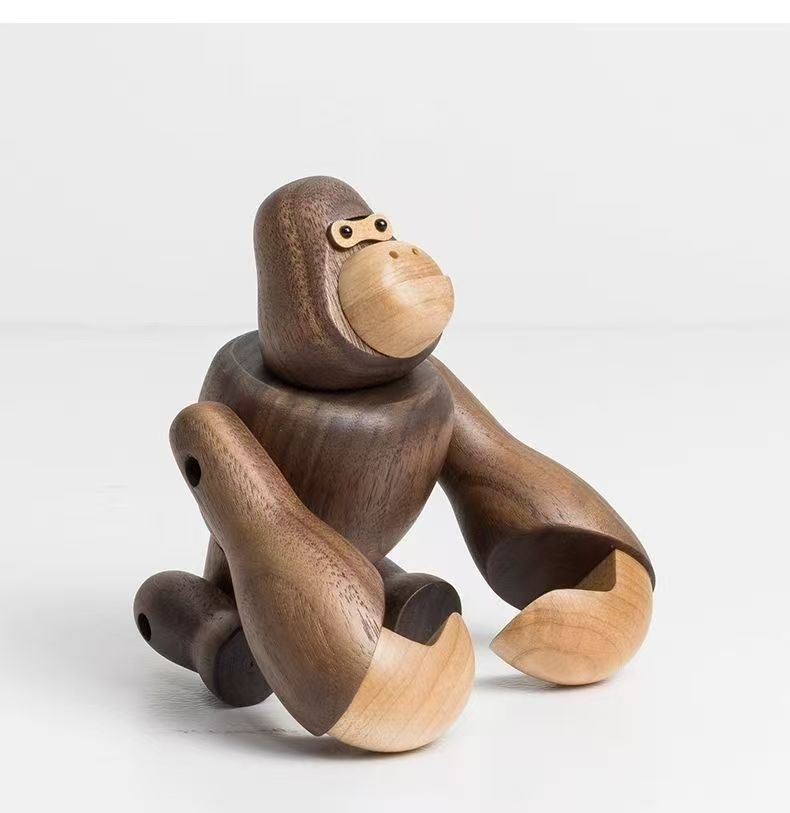 Wooden Gorilla Crafts Creative Ornaments Home Decorations Handmade Craft Gifts,can Be Hung