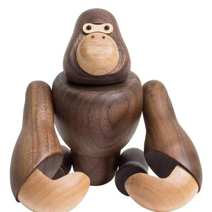 Wooden Gorilla Crafts Creative Ornaments Home Decorations Handmade Craft Gifts,can Be Hung