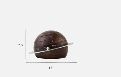 Creative Wooden Planet Calendar Desk Perpetual Calendar Decorations Date Blocks Aesthetic Room Decor Decorative Figurines Home Accessories Desk Accessory Creative