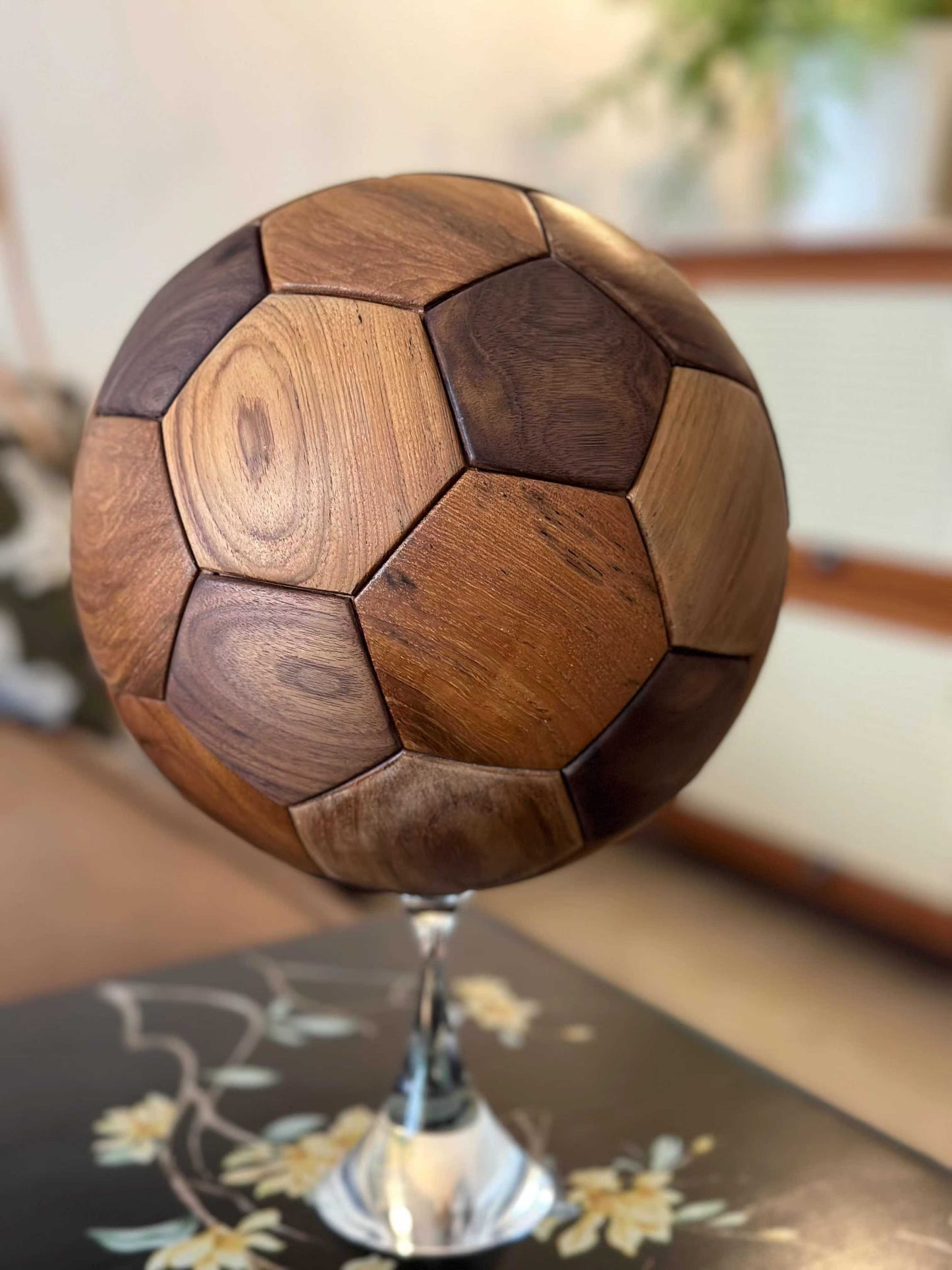 Football Decoration Creative Handmade DIY Decorative Solid Wood Mortise and Tenon Structure Craft Gift