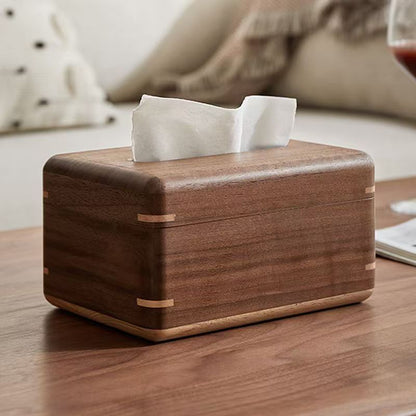 Tissue Box Cover Ebony Wood Tissue Box Living Room Dining Room Tea Table Pumping Paper Box Solid Wood Napkin Paper Pumping Paper Box Tissue Box for Bedroom Office Tabletop