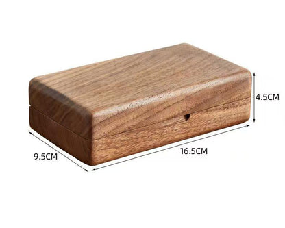 Small Wooden Jewelry Box, Vintage Delicate Walnut Wood Jewelry Case, Ideal Gift for Women Protable Travel Jewelry Organizer.