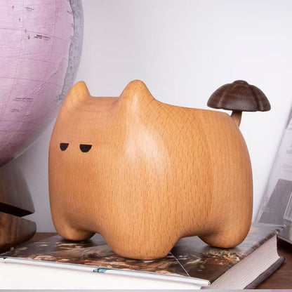 Handmade Wooden Cat Pen Holder, Cute Pen Holder, Desk Organizer and Accessories, Cat Pen Holder, Desk Cute Pen Holder, Unique Pen Holder, Girl's Pencil Case